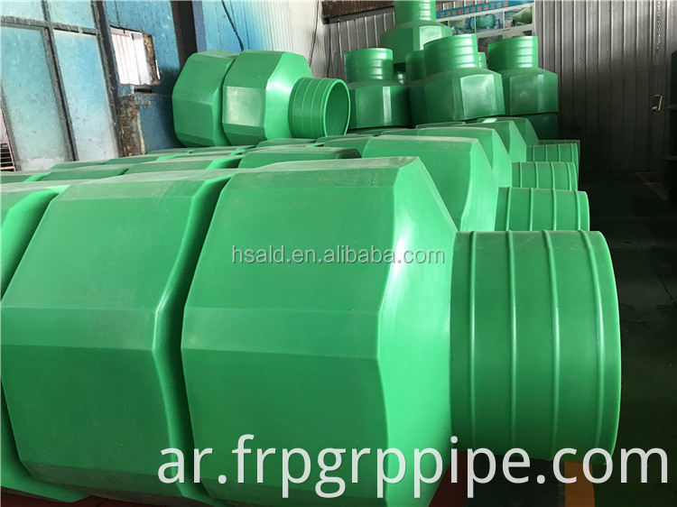 Fiberlglass FRP Tank Sump لخزان تخزين الوقود تحت الأرض في محطة الوقود PE دبابة الحوض